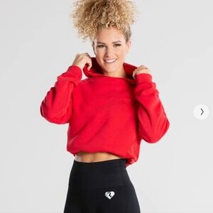 WOMEN'S BEST True Red Mesh Cropped Hoodie size XL